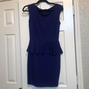 Nordstrom brand blue peplum fit dress